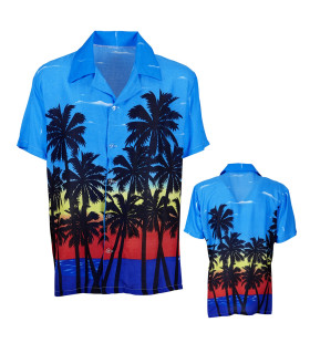 Karibischer Sonnenaufgang Hawaiishirt Palm Beach Herren