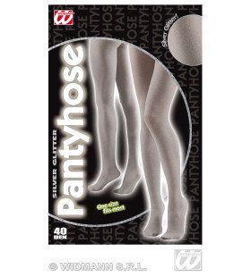 Panty 40 Denier Glitter Zilver