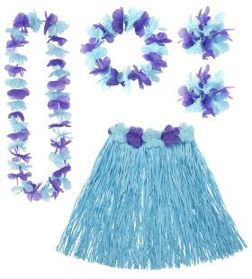 Hula Hula Hawaii Set Blauw