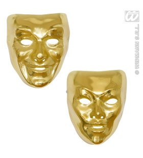 Plastikmaske Gold