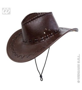 Cowboyhoed Lederlook Met Decoratie, Bruin