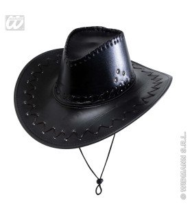 Cowboyhoed Lederlook Met Decoratie, Zwart