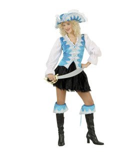 Kleurrijke Koninklijke Pirate, Licht Blauw Kostuum Vrouw