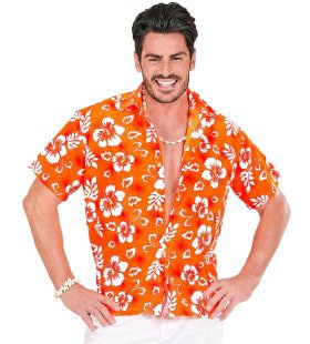 Hawaii Shirt Oranje Man