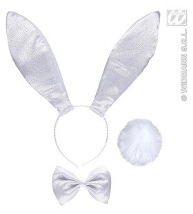 Verkleedset Bunny Glitter Wit