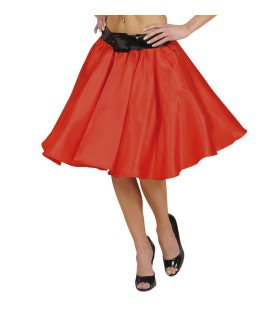 Satinkleid Mit Petticoat, Rot Damen