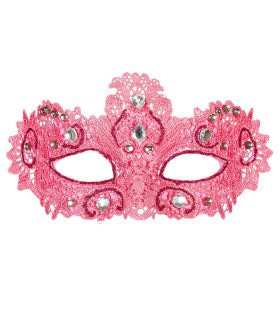 Carnaval Du Lac Oogmasker, Adelijk Roze Met Glitters En Stenen