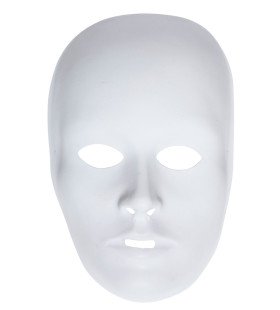 Machen Sie Die Eigene Luxus Unisex Minselige Weiße Maske