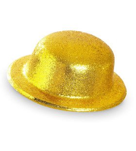 Showmaster Glitter Bolhoed, Goud