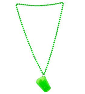 Funky Shot Glas Neon Groen Met Ketting