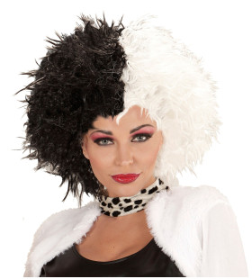 Cruella Pruik, Zwart En Wit