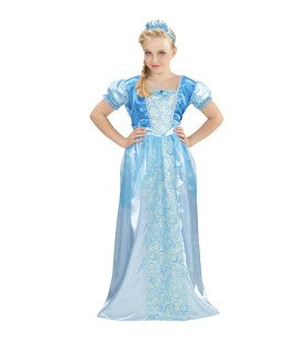 Blaue Schneeprinzessin Kostüm für Mädchen