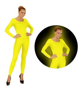 Neon Geel Bodysuit Glow Vrouw Kostuum