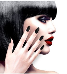 Nagels Vampira Stiletto Zwart