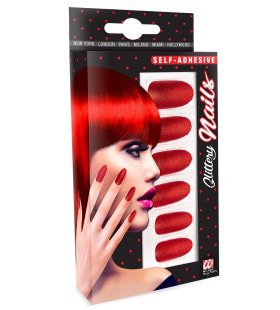 Nagels Diva Glitter Rood