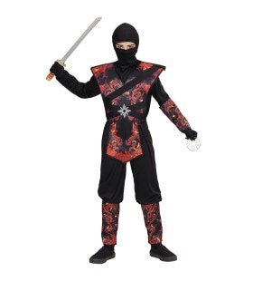 Ninja Vlammende Draak Dojo Jongen Kostuum