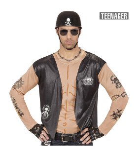 Biker Shirt Motorman Tiener Jongen