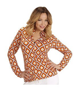 Groovy Gina 70s Ladies Shirt, Fenster Damen