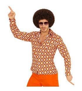 Groovy Garry 70s Heren Shirt, Ruit Man