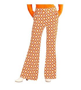 Groovy Gwendolyn 70s Dames Broek, Ruit Vrouw