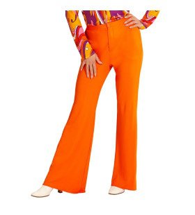 Groovy Gwendolyn 70s Ladies Hosen, Orange Damen