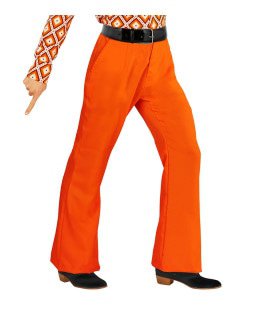 Groovy Gandalf 70s Heren Broek, Oranje Man