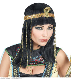 Cleopatra Pruik Met Slangenkop Haarband