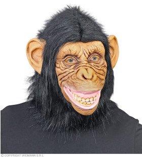 Masker Chimpansee Aap Met Pluche Haren