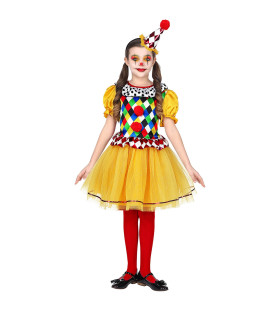 Jolly Clown Fröhliche Farben Kostüm für Mädchen