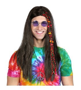 Perücke Hippie Perlen Und Schwänze