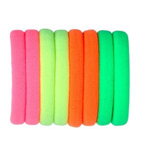 8 Haarbandjes Verschillende Neon Kleuren