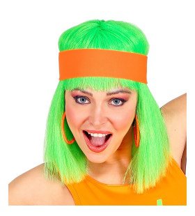 80er Stirnband Neon Oranje