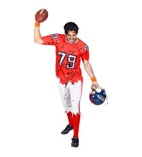 End Zone Zombie American Football Speler Man Kostuum