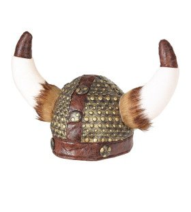 Viking Helm Met Horens En Vacht