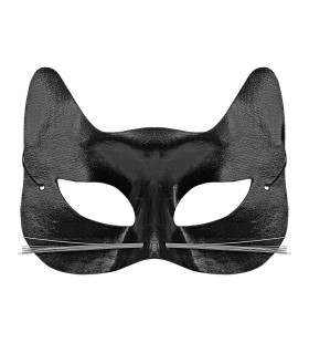 Oogmasker Zwarte Kat Met Snorharen