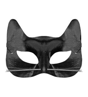 Oogmasker Zwarte Kat Met Snorharen