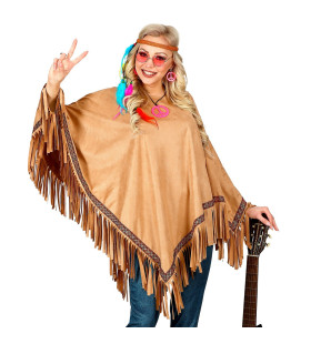 Luxe Zandbruine Indianen Poncho Lonesome Cowboy