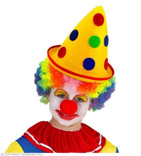 Hut Clown Stippel Der Clowngelb