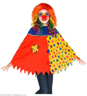 Lustiger Clown Pollie Poncho Kind für Kinder