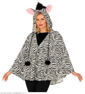 Duizelingwekkende Zwart Wit Strepen Poncho Zebra