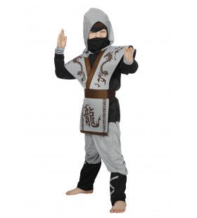 Ninja Dolle Draak Grijs Jongen Kostuum