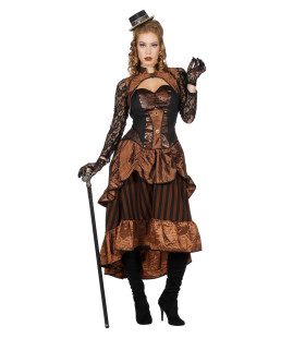 Steampunk Victoria Brown Damenkostüm