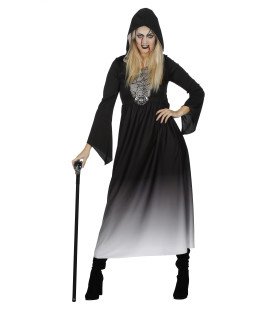 Dunkles Halloween -Kleid Mit Kapuze Damenkostüm