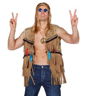 Brauner Weste Indian Hippie Joehoe Herren