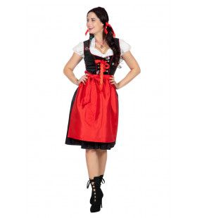 Heidi Edelweiss Oktoberfest Dirndl Schwarz Damenkostüm