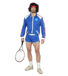 80er Grand Slam Tennis Champion Herrenkostüm