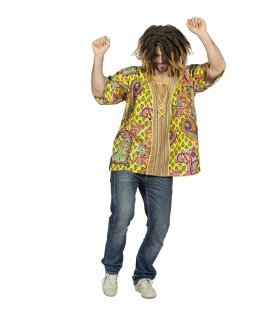 Woodstock Hippie Paisley Bluse Herren