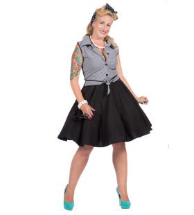 Rockabilly Grey Rizzo Damenkostüm