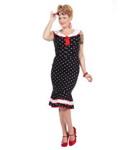 Rockabilly -Kleid Bolletjes Betty Damenkostüm