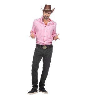 Western Rodeo Roze Overhemd Herren